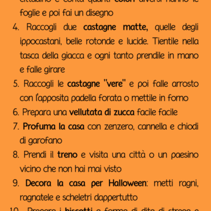 12 COSE DA FARE IN OTTOBRE